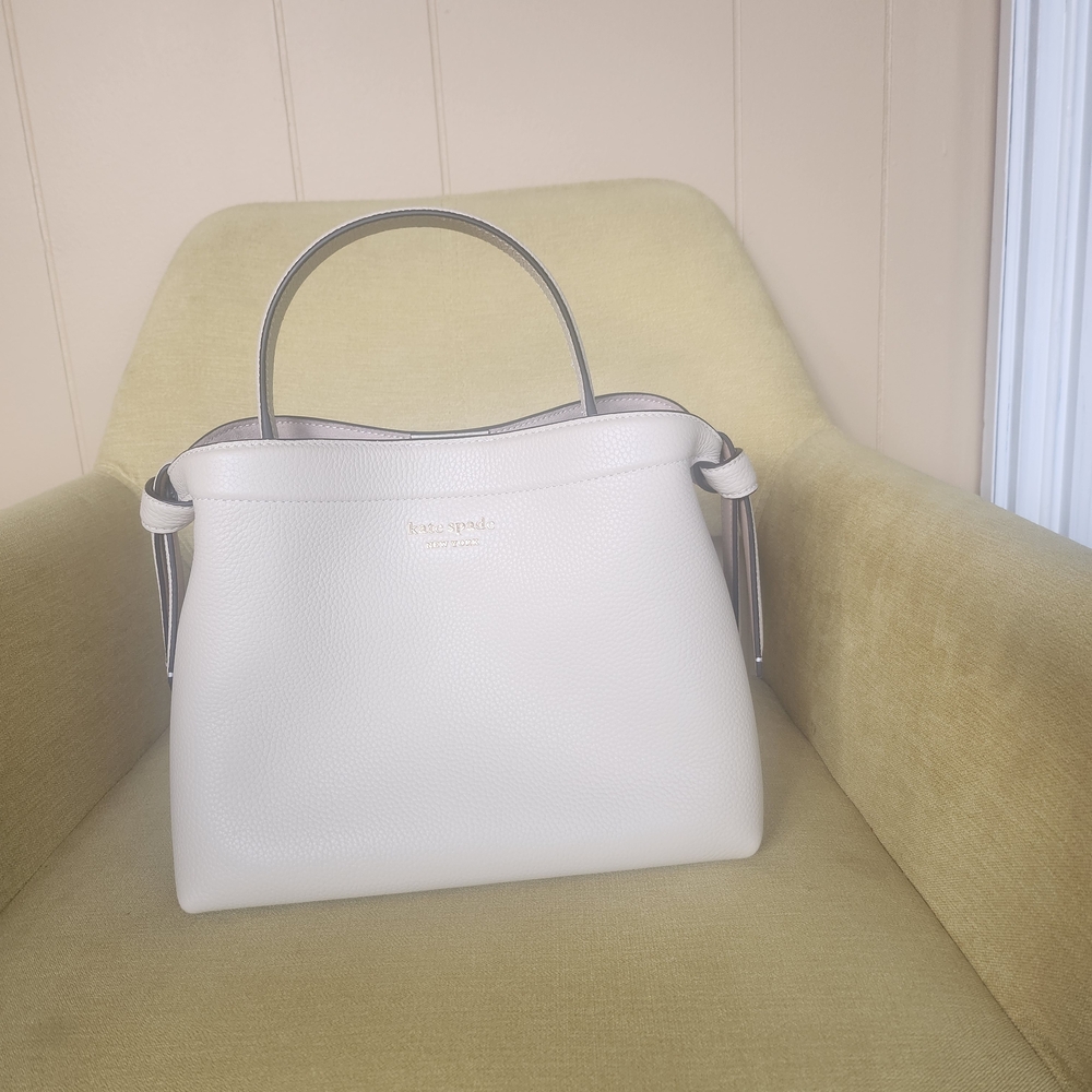 Kate Spade White Leather Tote Bag